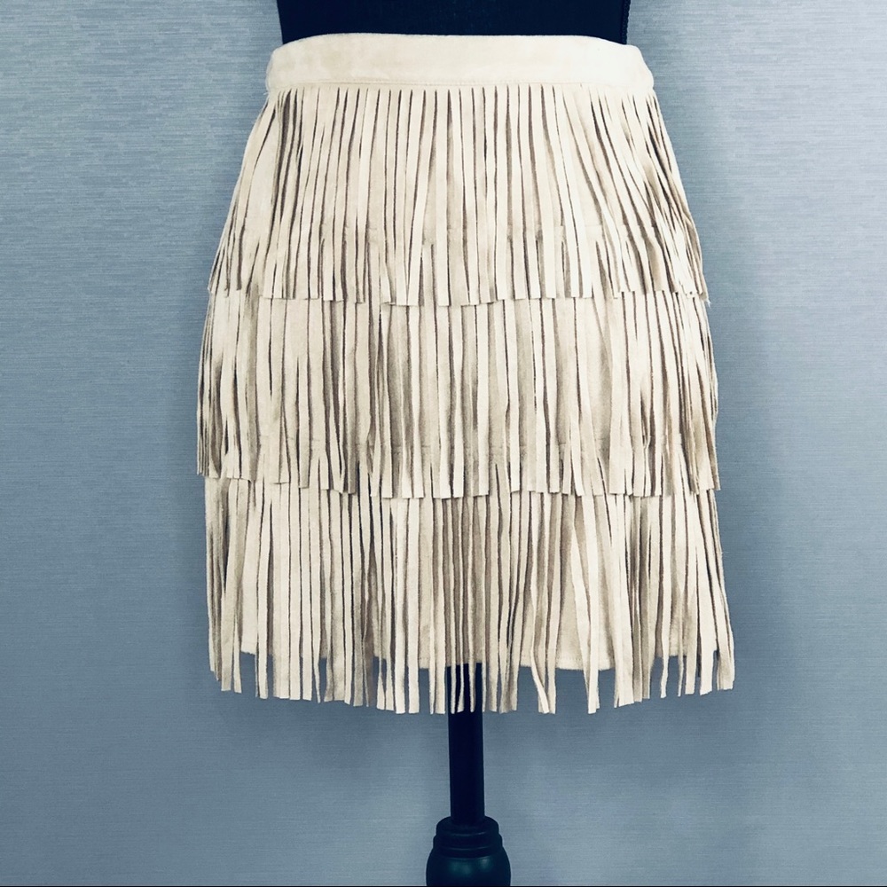 Forever 21 Fringe Mini Skirt SZ S